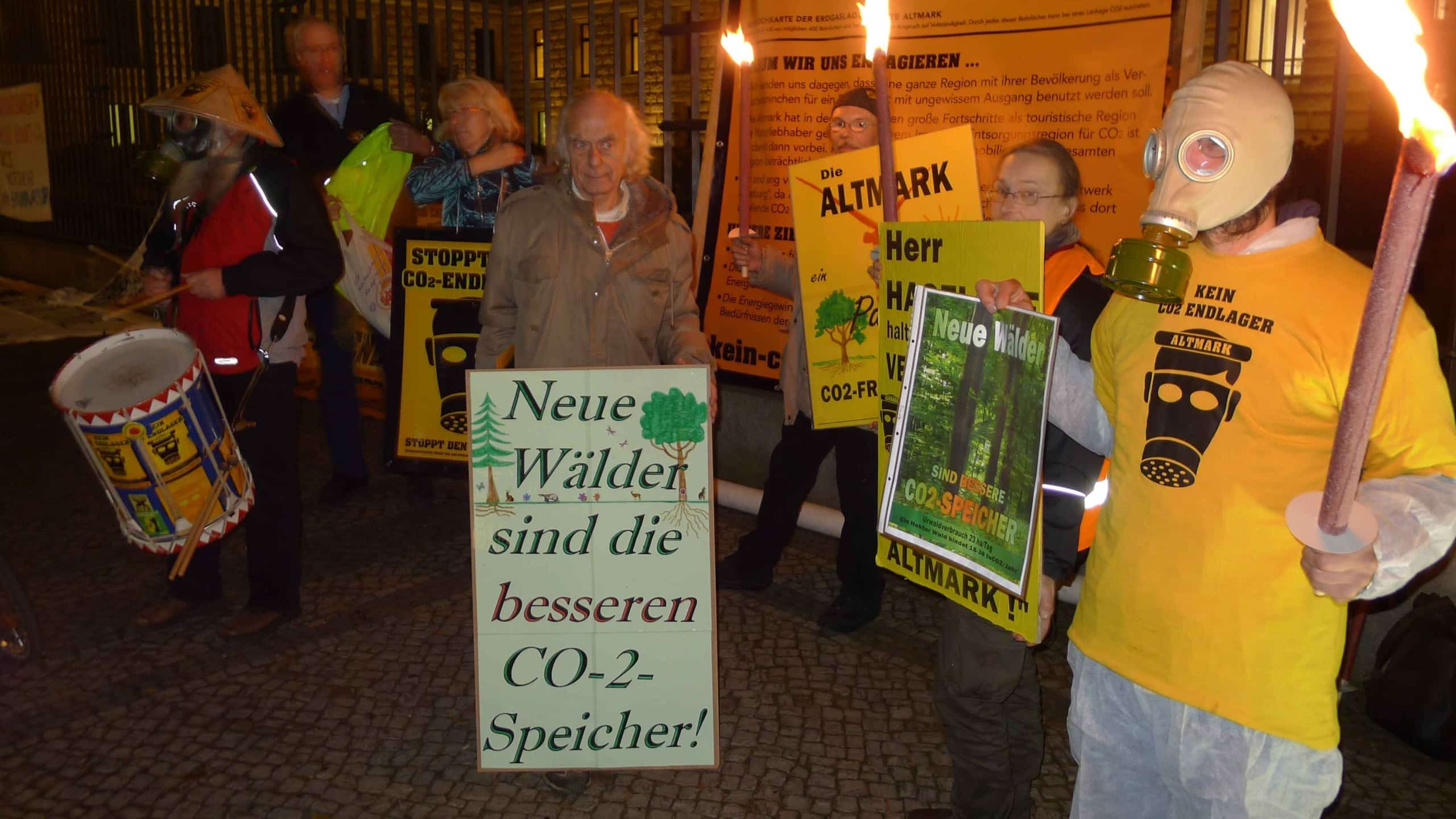 Demonstration gegen CCS in der Altmark