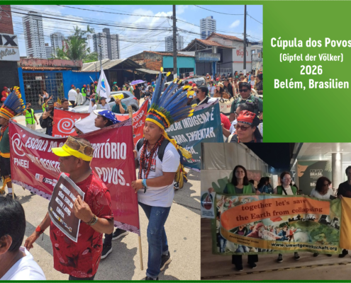 Collage vom "Cúpula dos Povos" (Gipfel der Völker), 2026, Belém, Brasilien