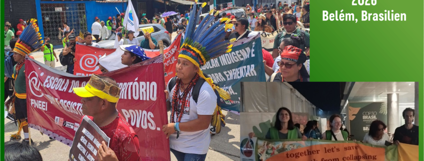 Collage vom "Cúpula dos Povos" (Gipfel der Völker), 2026, Belém, Brasilien